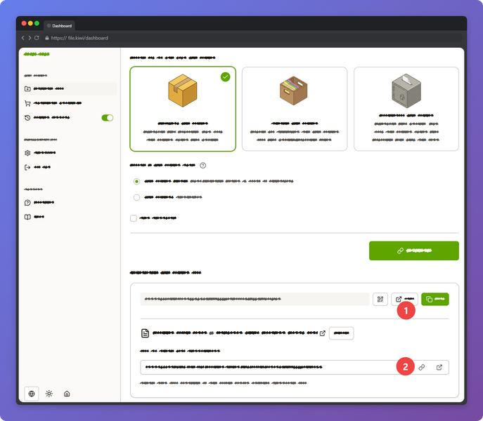 Collection Web Folder and respondent submission links after connection