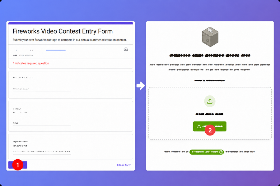 Respondent submits Google Forms and then selects a file in file.kiwi